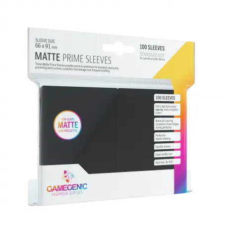Gamegenic: Koszulki Matte Prime CCG (66x91 mm) - Czarny 100 szt