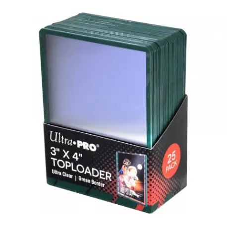 Ultra-Pro Toploader - 3" x 4" Green Border