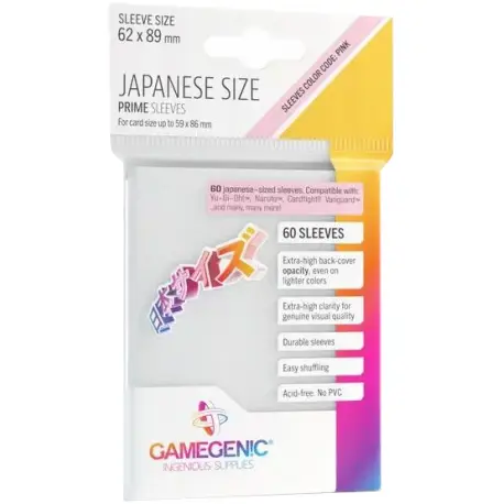 Gamegenic: Koszulki Japanese Prime (62x89 mm) White (60szt)
