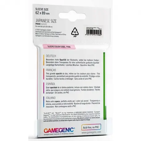 Gamegenic: Koszulki Japanese Prime (62x89 mm) Green (60szt)