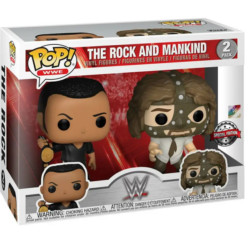 Funko POP WWE: The Rock and Mankind (Exclusive)