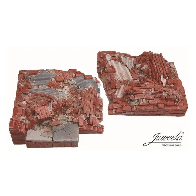 Juweela: Zniszczona ceglana ściana 75 x 75 mm - Uniwersalna