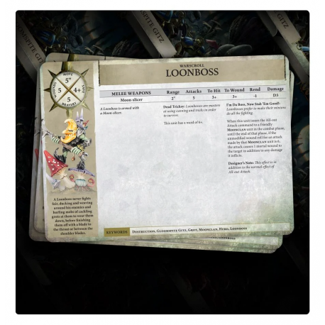 Warhammer: Age of Sigmar Warscroll Cards: Gloomspite Gitz