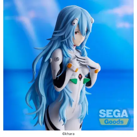 SEGA Goods - Evangelion: 3.0+1.0 Thrice Upon a Time SPM Rei Ayanami Long Hair Ver. 21 cm