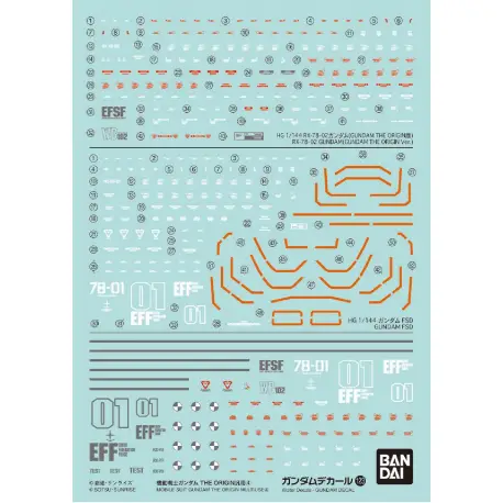 Gundam Decal 123 MS Gundam The Origin Multiuse 4