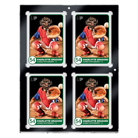 Ultra-Pro 4-card Magnetic Holder 130pt UV One-Touch Black Border