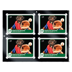 Ultra-Pro 4-card Magnetic Holder 130pt UV One-Touch Black Border