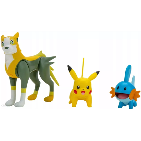 Pokemon Battle Figure 3-Pack (Mudkip, Pikachu, Boltund)