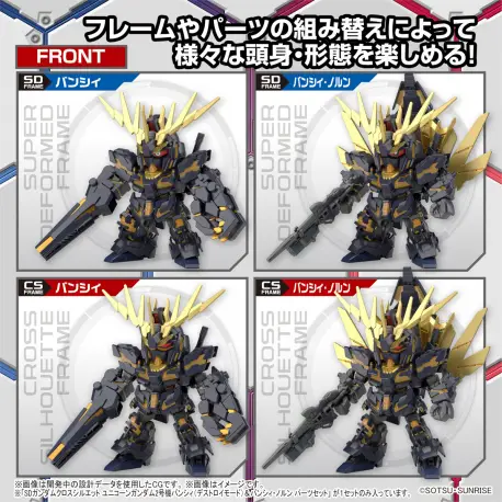 SD Gundam Cross Silhouette Unicorn Gundam 02 Banshee (Destroy Mode) (przedsprzedaż)