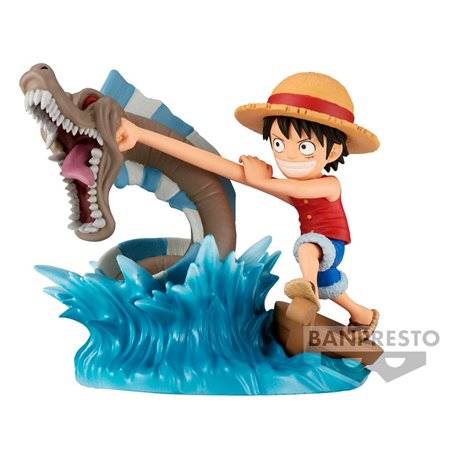 One Piece Log Stories PVC Statue Monkey D. Luffy vs Local Sea Monster 7 cm (przedsprzedaż)