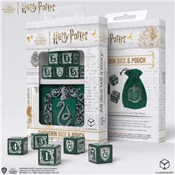 Kości RPG + Mieszek - Harry Potter Slytherin (przedsprzedaż)