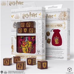 Kości RPG + Mieszek - Harry Potter Gryffindor (przedsprzedaż)