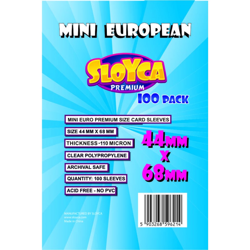 Koszulki na karty Sloyca Mini European Premium (44x68mm) 100