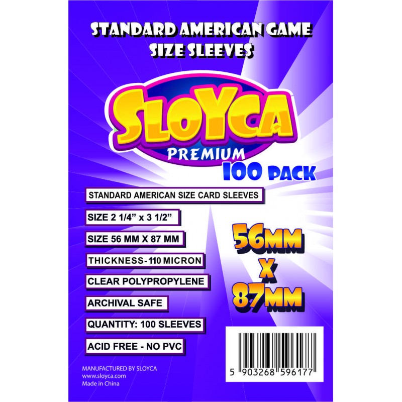 Koszulki na karty Sloyca Standard American Premium (56x87mm) 100
