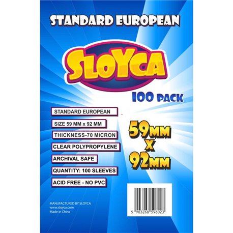 Koszulki na karty Sloyca Standard European (59x92mm) 100