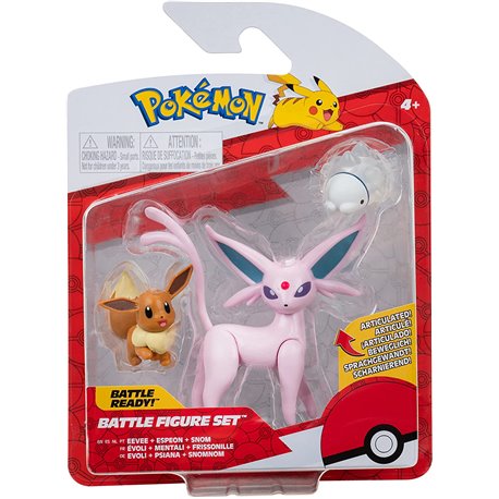 Pokemon Battle Figure Set Eevee, Espeon, Snoom