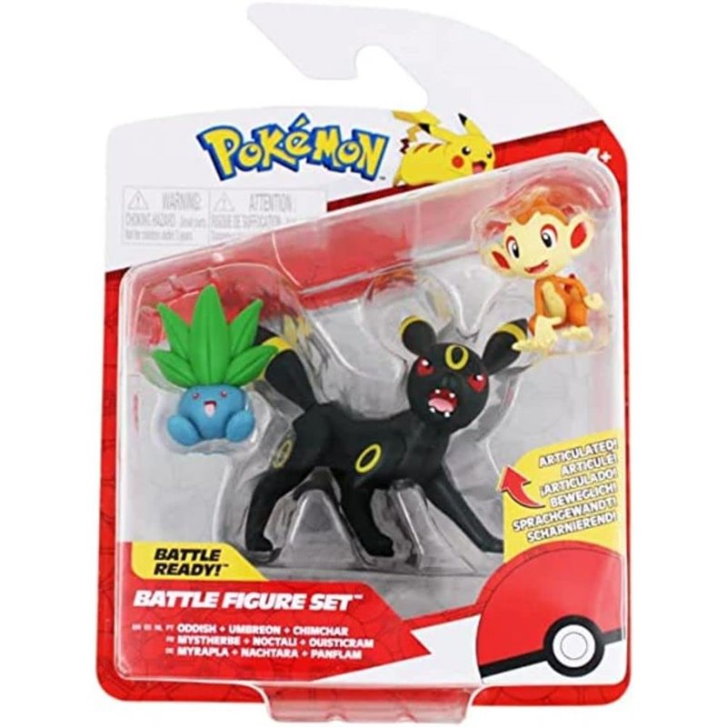 Pokemon Battle Figure Set Oddish, Umbreon, Chimchar