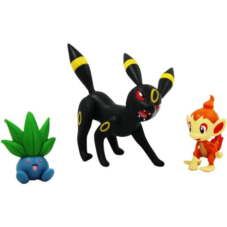 Pokemon Battle Figure Set Oddish, Umbreon, Chimchar