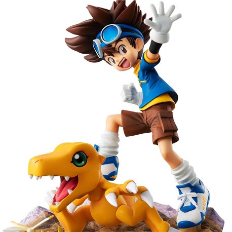 Digimon Adventure G.E.M. Series PVC Statue Taichi Yagami & Agumon 20th Anniversary 12 cm