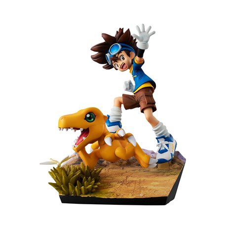 Digimon Adventure G.E.M. Series PVC Statue Taichi Yagami & Agumon 20th Anniversary 12 cm