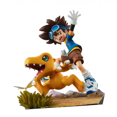 Digimon Adventure G.E.M. Series PVC Statue Taichi Yagami & Agumon 20th Anniversary 12 cm