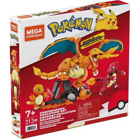 Pokemon Mega Construx Construction Set Charmander Evolution Set (przedsprzedaż)