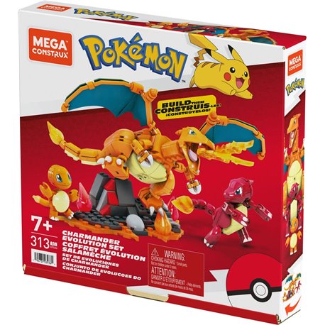 Pokemon Mega Construx Construction Set Charmander Evolution Set (przedsprzedaż)