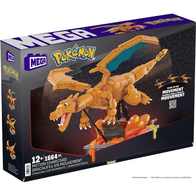 Pokemon Mega Construx Construction Set Motion Charizard 30 cm (przedsprzedaż)