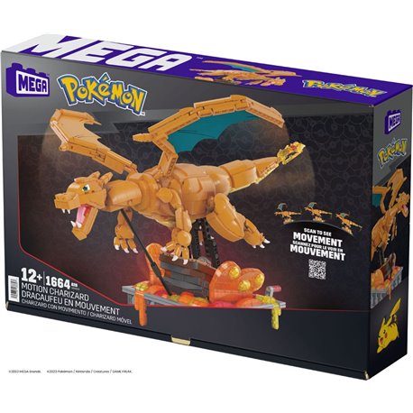 Pokemon Mega Construx Construction Set Motion Charizard 30 cm (przedsprzedaż)